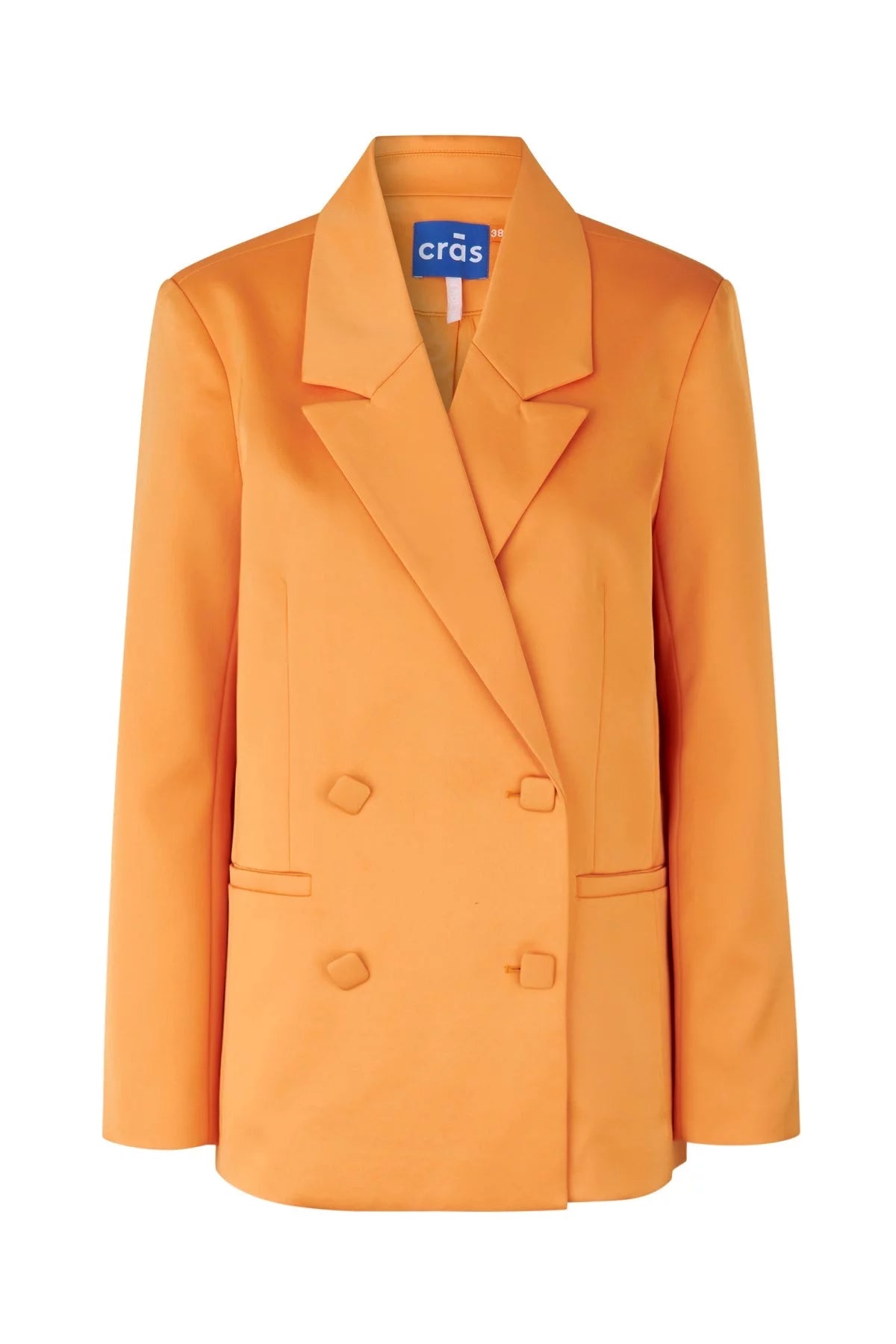 Samycras blazer i fra Cras er en statementjakke med kule knapper og en deilig mock orangefarge.