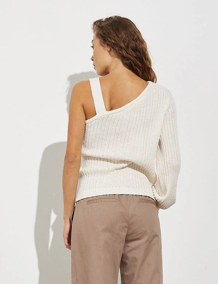 mbyM - Renzo one shoulder knit, sugar by mbyM | stylebykul
